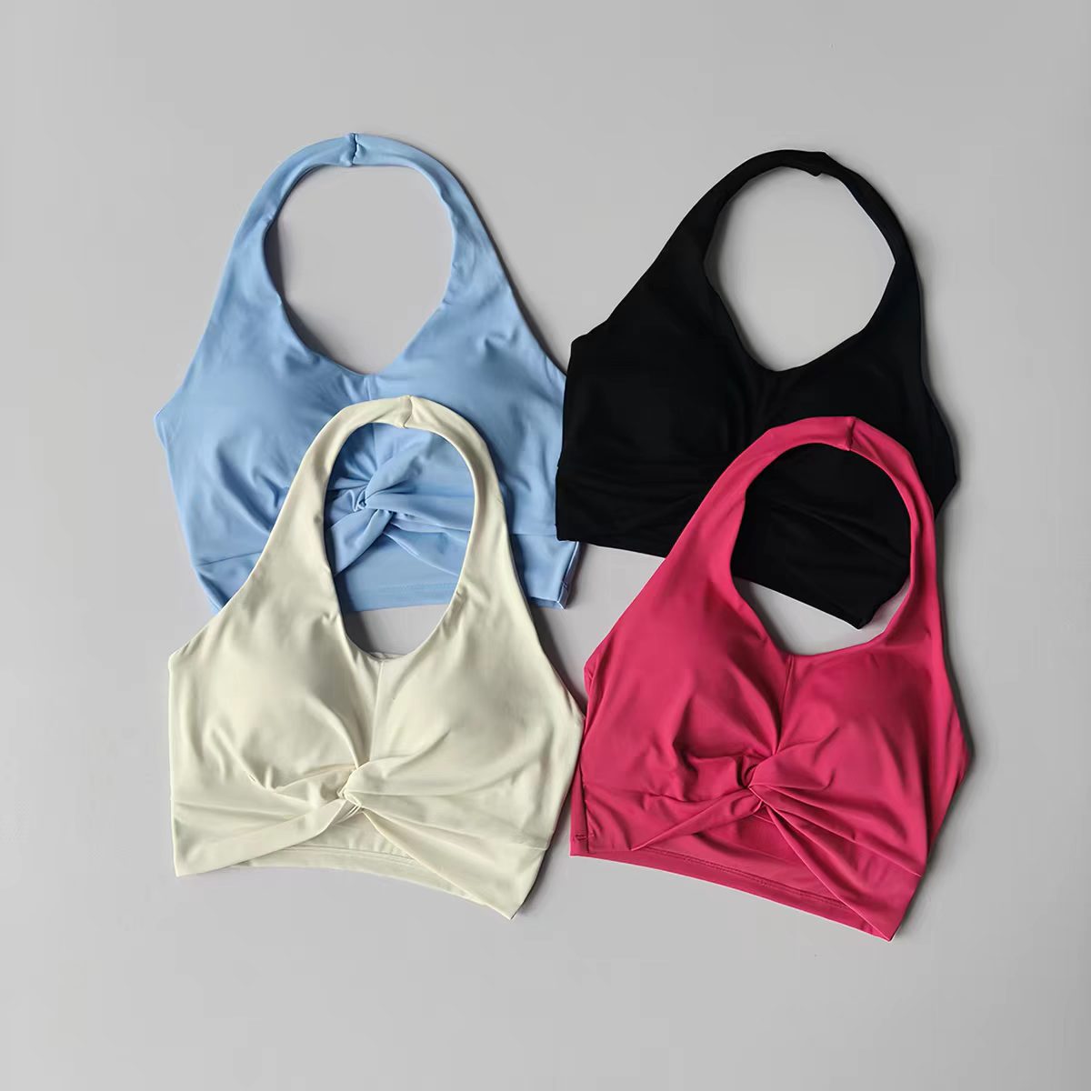 Pilates Yoga Top - Reggiseno sportivo da donna con scollo