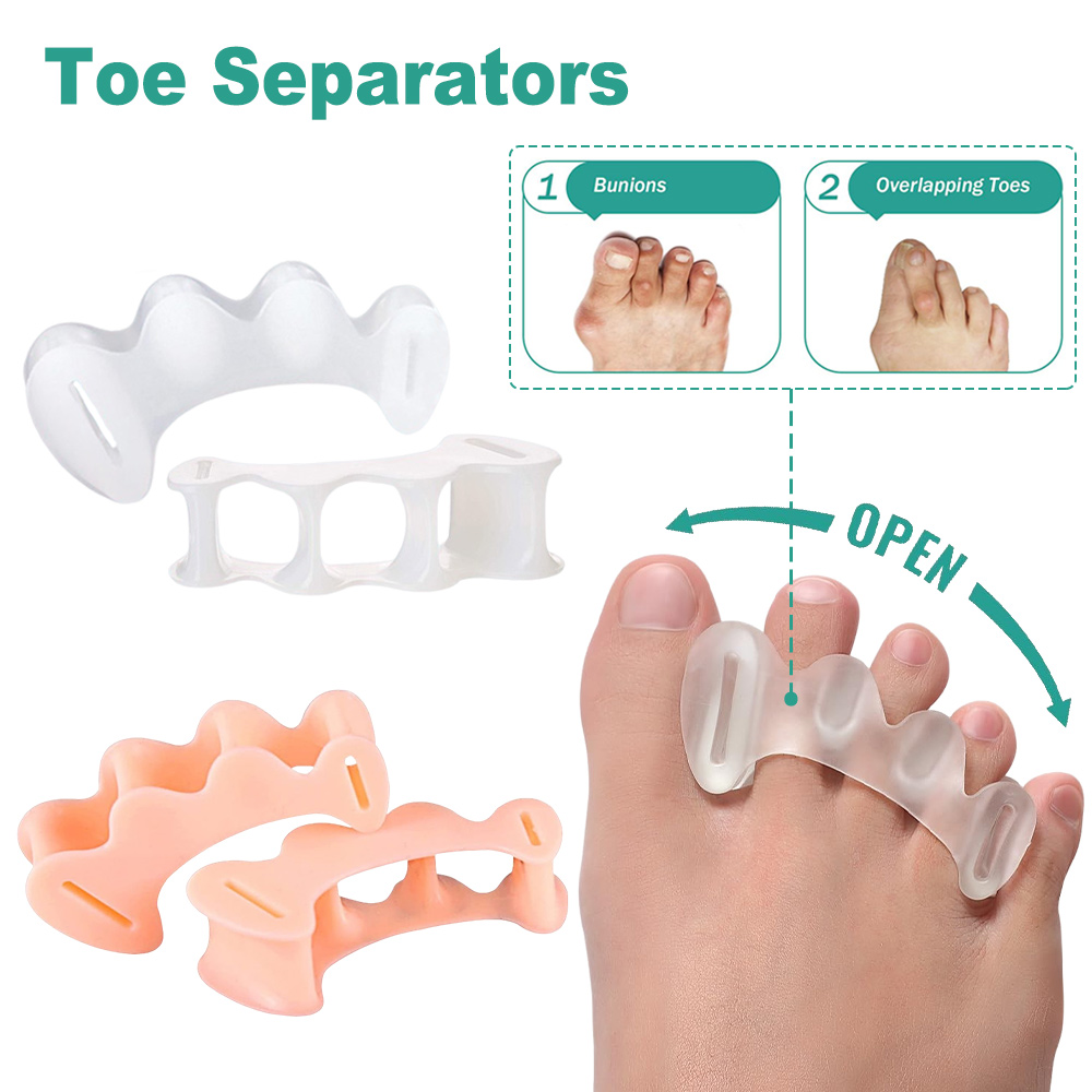 Toe Separator Silicon - 1 paio di gel duro in