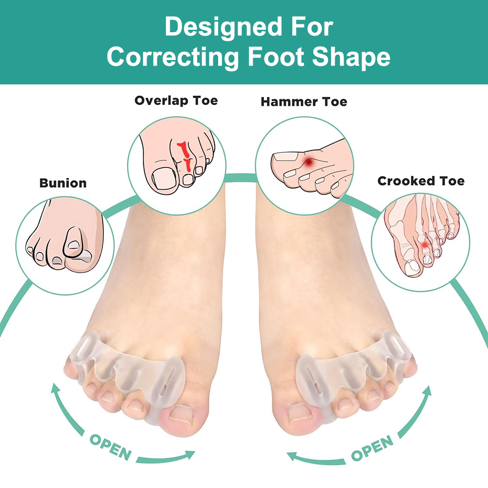1 paio di gel duro in silicone - Toe Separator Silicon recensione e prezzo